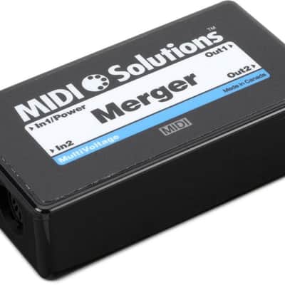 MIDI Solutions MultiVoltage Merger 2-in 2-out MIDI Merge Box image 3