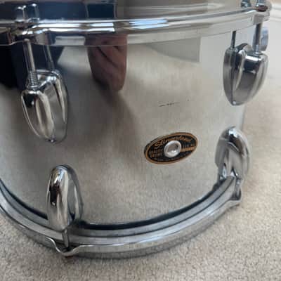 Slingerland Vintage 12” x 8” Chrome Tom Drum - Brass Hoops 60s - Chrome image 2