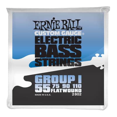 Ernie Ball Flatwound Group I Electric Bass Strings - Power (55 - 75 - 90 - 110) image 1