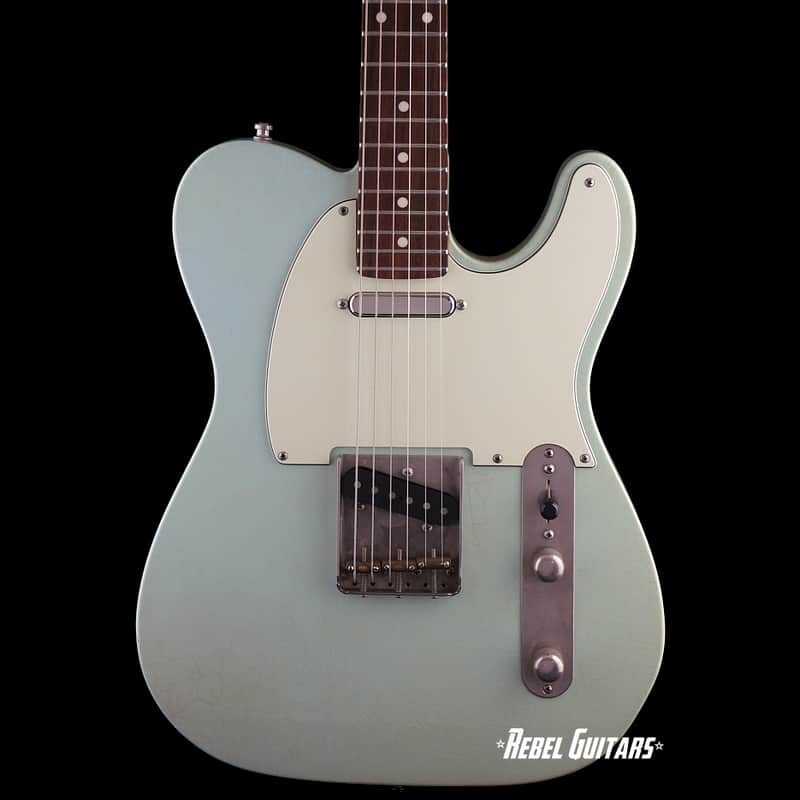 Angry Angus Guitars Testy in Sonic Blue Tele T-Style Guitar USA made image 1