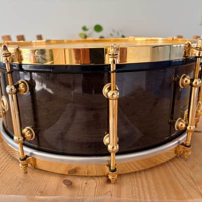 Pearl M-1946 50th anniversary snare 14x5.5” 1996 - #Black mist image 11