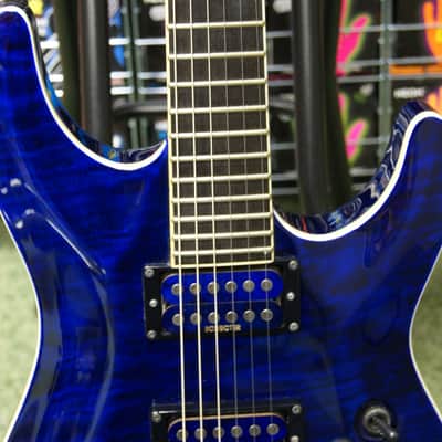Schecter Diamond Series C-1 Exotic Star in blue (Made in Korea) S/H image 8