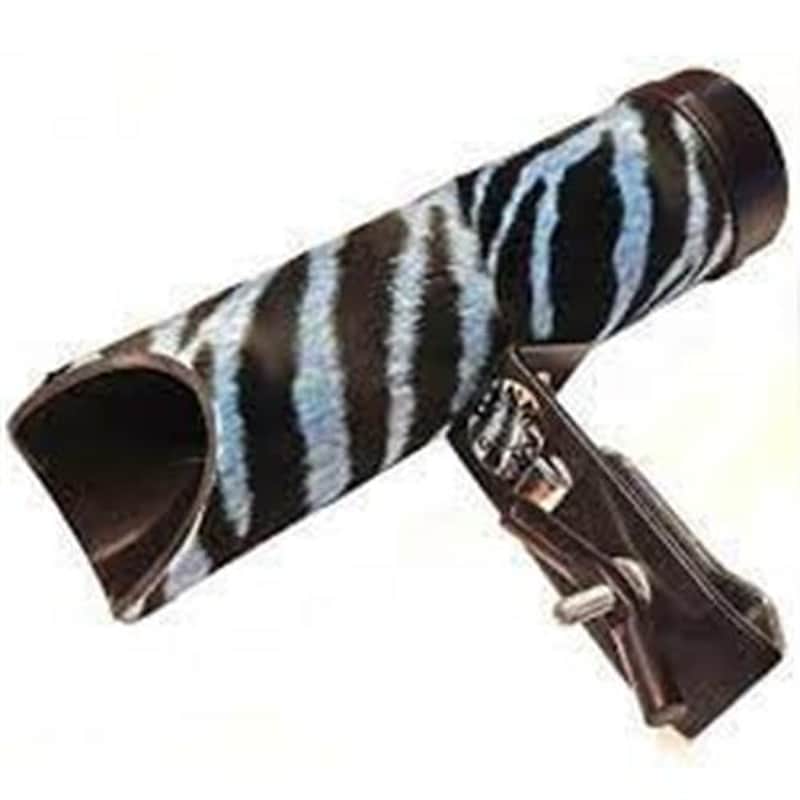 DANMAR STICK HOLDER - Clamps to Any Stand w/ Angle Adjustment, Holds 3 pairs- Blue Zebra____ image 1