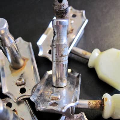 Gibson Kluson Deluxe Single Ring Keystone Tuners Aged Nickel from Les Paul R9 1959 Historic Reissue image 9