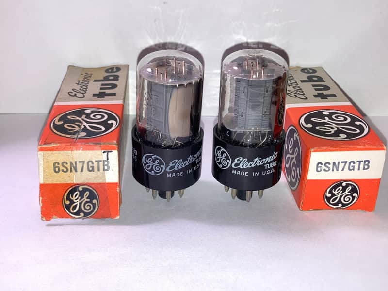 1959 GE 6SN7GTB ECC33 Tubes, Matched Pair, NOS/NIB, Tested, Matched Codes image 1