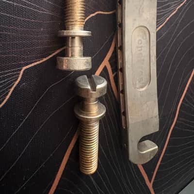 Tone Pros Wraparound Bridge with Studs - Aged Nickel image 3
