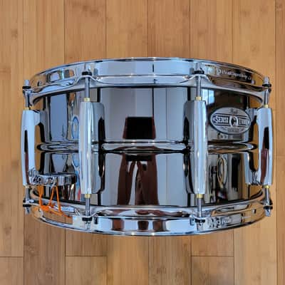 Snares - Pearl 6.5x14 Sensitone Heritage Black Nickel Over Brass Snare Drum image 2