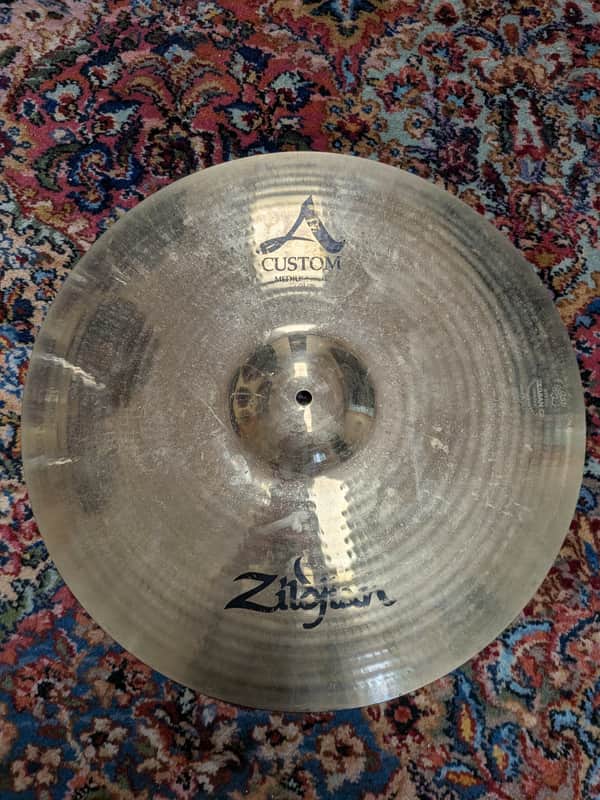 Zildjian 20" A Custom Medium Ride Cymbal 2002 - Present - Brilliant image 1