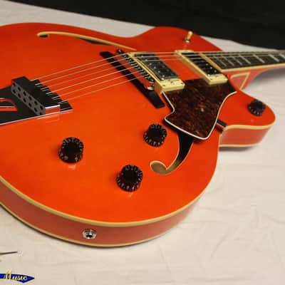 Italia Torino Semi-Hollow Electric Guitar, Trans Orange, Brand New!!! image 5