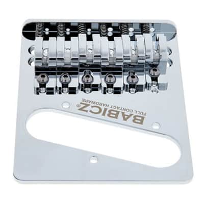 Babicz Full Contact Hardware ORIGINAL SERIES FCH6 TELE STYLE BRIDGE, 6 String, Nickle image 3