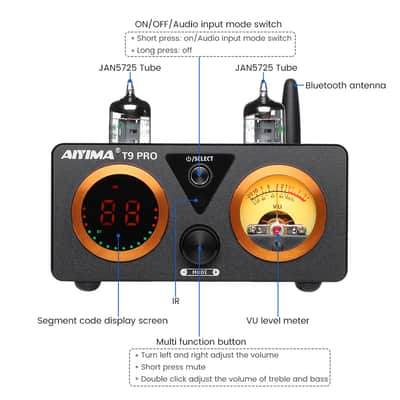 Aiyima T9 pro vacuum amplifier US plug+ free shipping image 5
