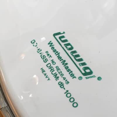 Vintage 1970s Ludwig Standard 20” BASS Batter Drum Head Drum Silver Dot Rare USA image 4