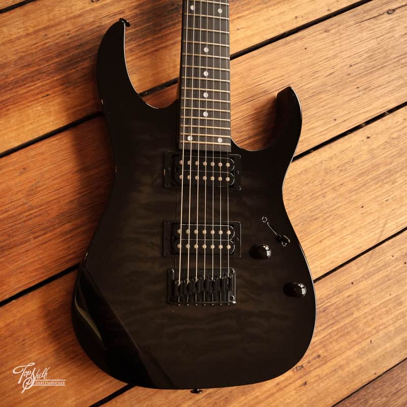 Ibanez GRG7221QA 7-String Transparent Black Sunburst 2025 image 1