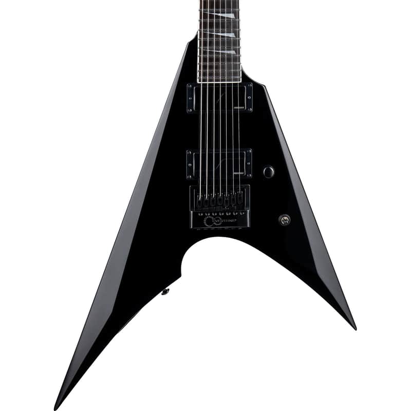 LTD Arrow-1007B 7-String Electric Guitar with Evertune, Black image 1
