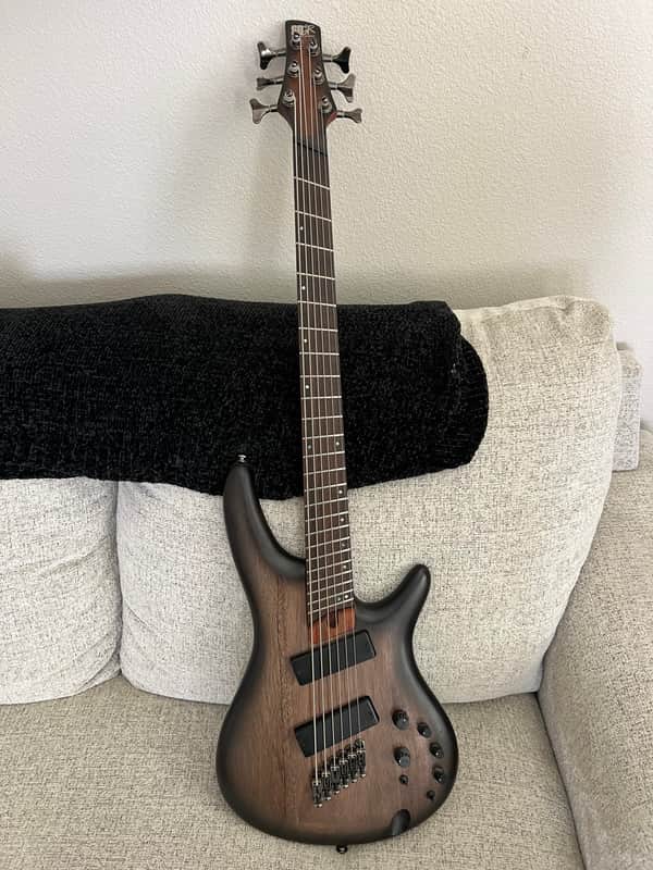 Ibanez SRC6MS-BLL Bass Workshop Multi-Scale Soundgear 2023 - Present - Black Stained Burst Low Gloss image 1