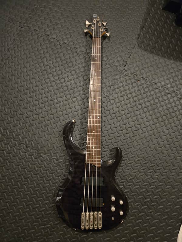 Ibanez BTB405QM-TK with Fishman Fluence Pickups - Standard 2001 - 2007 - Transparent Black 5 string image 1
