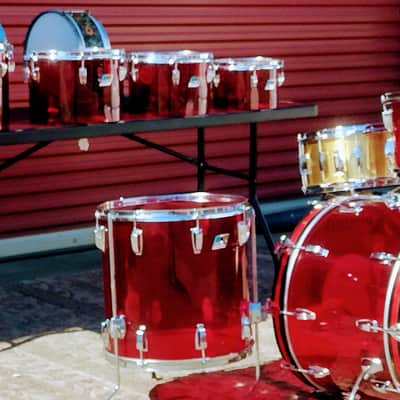 1970s Ludwig Vistalite Quadra-Plus Drum Set with Single-Color Finish image 7