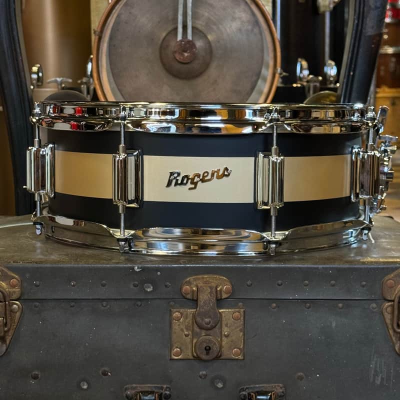 NEW Rogers 5x14 Tower Snare Drum in Black Gold Duco image 1