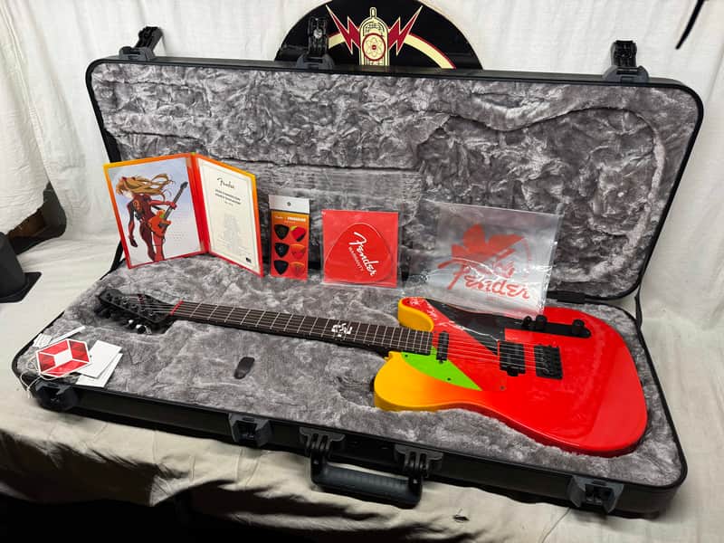 Fender Evangelion Asuka Telecaster Guitar with COA + Case - MIJ Made In Japan 2020 - Asuka red / Rosewood fingerboard - Local Pickup Only image 1