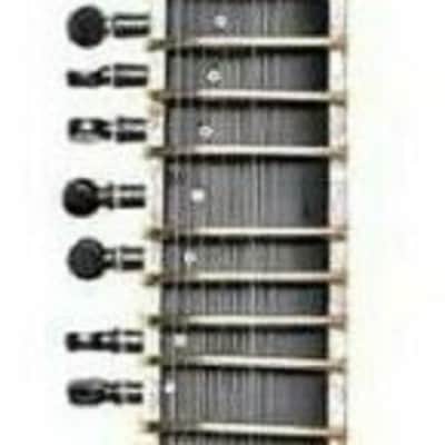 Handmade Electric Tun Wood Black Sitar Hand Paint Indian Musical String Travel With Fiber Case image 3