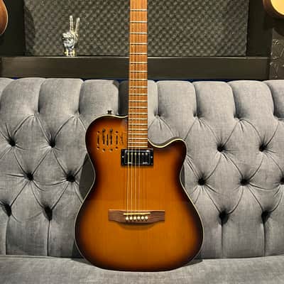 Godin A6 Ultra Semi-Acoustic/Electric Guitar Cognac Burst | Reverb