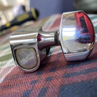 Single Vintage 70s Schaller 45 degree Tuner Chrome, Bass Side - W Germany image 1