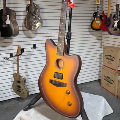 Fender Acoustasonic Standard Jazzmaster - Honey Burst & PLEK*D #866 image 6