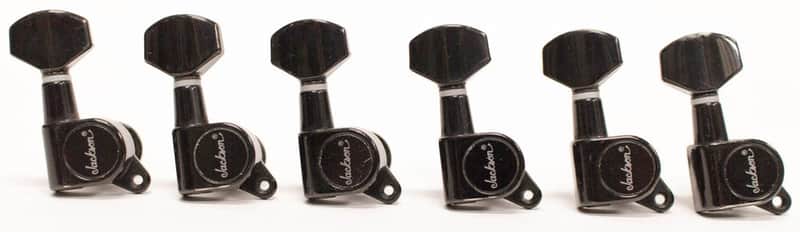 Genuine Jackson Guitar Headstock Tuning Pegs / Tuners / Tuning Machines - Black image 1