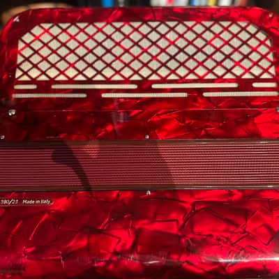 Fisarmonica Accordeon Settimio Soprani M 390/23 anni 60? - rosso image 4