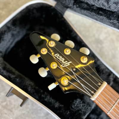 Greco Flying V c 1990- 2000 trans Amethyst original vintage MIJ Japan ox image 7