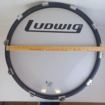 Premier Lite 14x22"Bass Drum 3Ply African Mahogany Vintage Marching/Virgin Shell image 11