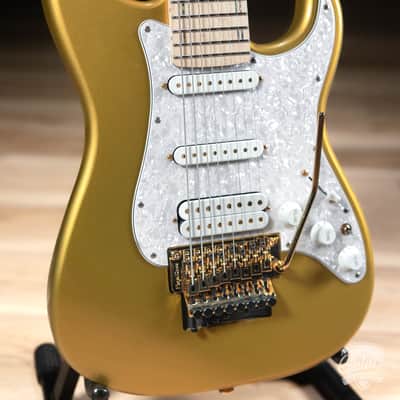 ESP LTD JRV-8 Javier Reyes 8-String Guitar w/ Case – Metallic Gold image 3