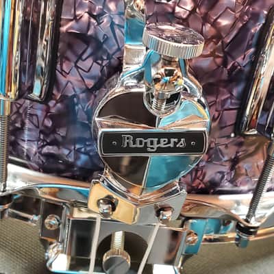 Rogers No.37PDP 6.5"X14" Dyna-Sonic Snare Drum S/N D3670 - Purple Diamond Pearl VIDEO !!! image 8