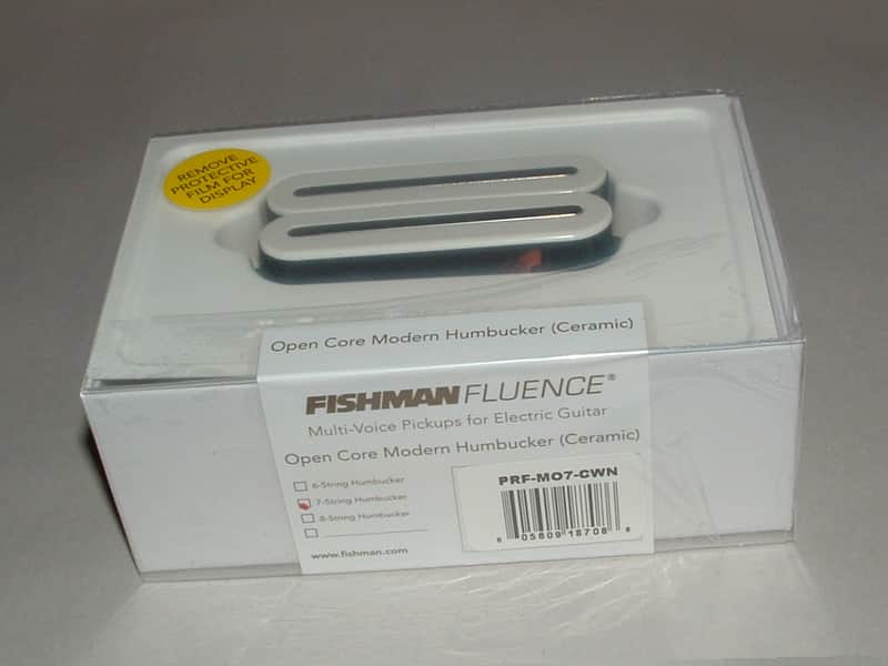Fishman Fluence PRF-M07-CWN Open Core 7 String Modern Humbucker Ceramic 3 Voices White / Nickel Blades image 1