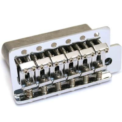 Genuine Fender Big Block High/Hi-Mass Mexican Strat Chrome Tremolo Bridge w/Logo image 10