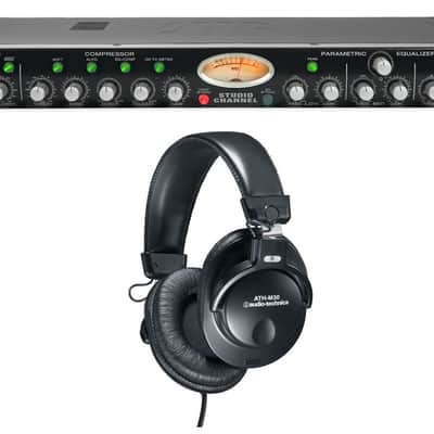 Presonus Studio Channel Recording Vacuum Tube Mic Preamp Strip+Studio Headphones image 1