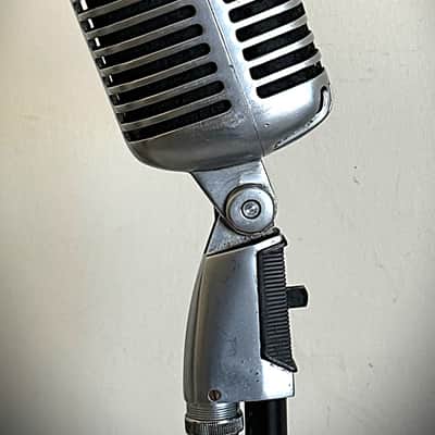 Vintage 1960's Shure 55SW Dynamic Microphone, w/cable & stand, working, Hear it~ image 11