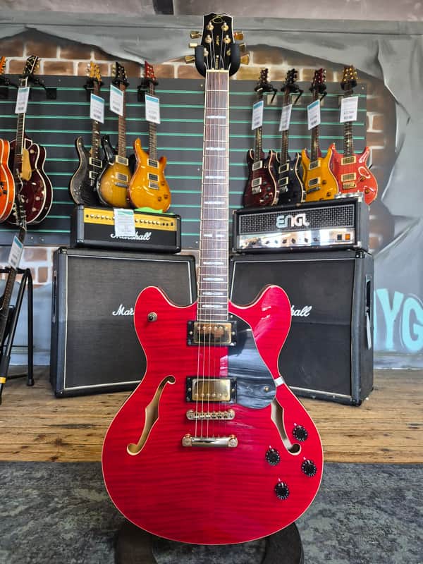 Peavey JF1EX Transparent Red Semi-Hollow Electric Guitar | Reverb