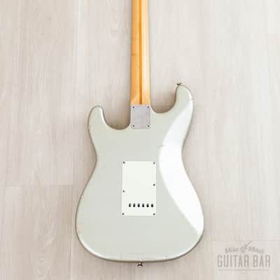 2004 Fender + MJT Stratocaster Partscaster Limited Edition CME Neck & Inca Silver Relic Body w/ Custom '69 Pickups, Case image 3