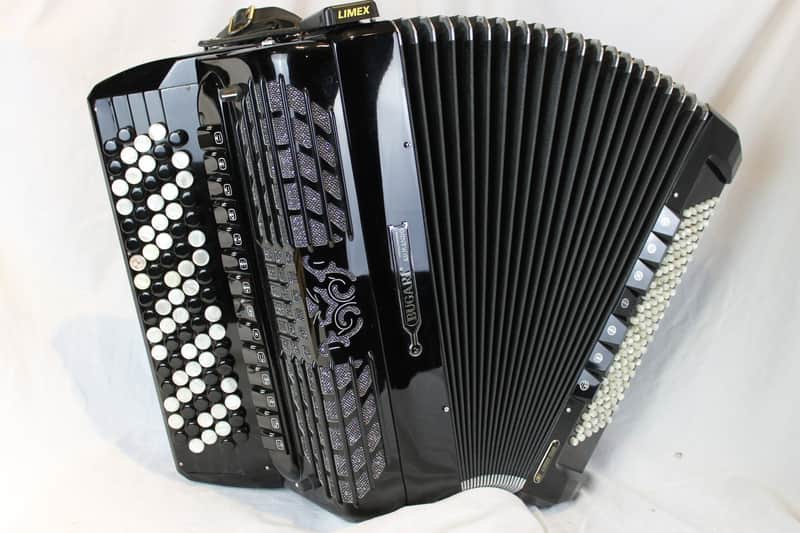 4953 - Black Bugari Armando Artist Cassotto Limex Chromatic Accordion C LMMH 87 120 image 1