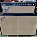 1964 Fender Bandmaster 40-Watt 2-Channel 2x12" Piggyback Guitar Amp & Cab - Black Panel