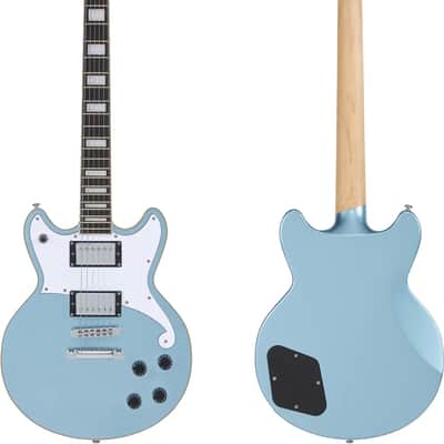 D'Angelico Premier Brighton Electric Guitar - Ice Blue Metallic image 6