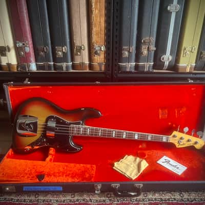 1974 Fender Jazz Bass Completely original with case and covers - light weight image 1