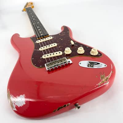 2017 Fender Custom Shop '63 Stratocaster Relic - Faded Fiesta Red image 17