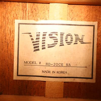 Vision HD-20CE NA Herringbone Dreadnought Acoustic-Electric Guitar image 15