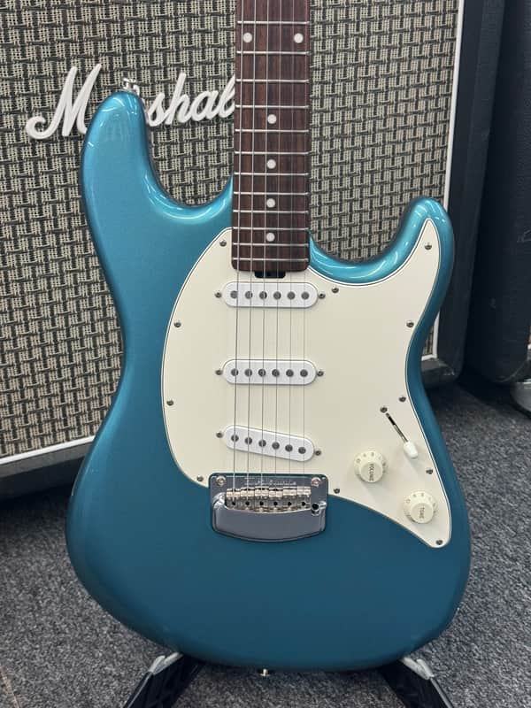Ernie Ball Music Man Cutlass Tremolo with Rosewood Neck 2016 - Vintage Turquoise image 1