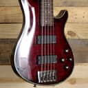 Schecter Hellraiser 5 String Electric Bass Guitar Crimson Red Burst Finish