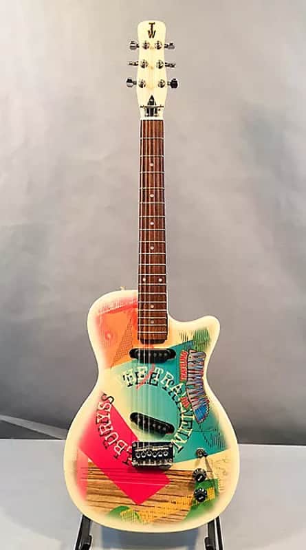 グレッチ The Traveling Ｗilburys Gretsch Traveling Wilburys TW 300 1989 White W/Graphic Guitar For