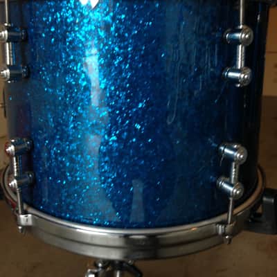 Gretsch New Classic Maple Drum Set 2011 Ocean Blue Sparkle 8, 10, 12, 14, 16, 18, 22 image 11