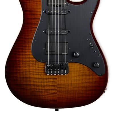 ESP E-II SN-III HT Electric Guitar. Tiger Eye Sunburst FM image 1